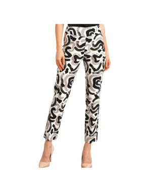 Joseph Ribkoff Womens Size 14 Pull On Ankle Pants Abstract Print Stretch 212140